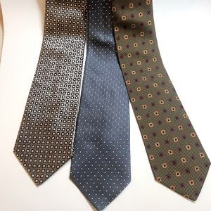 Mens designer 100% silk ties